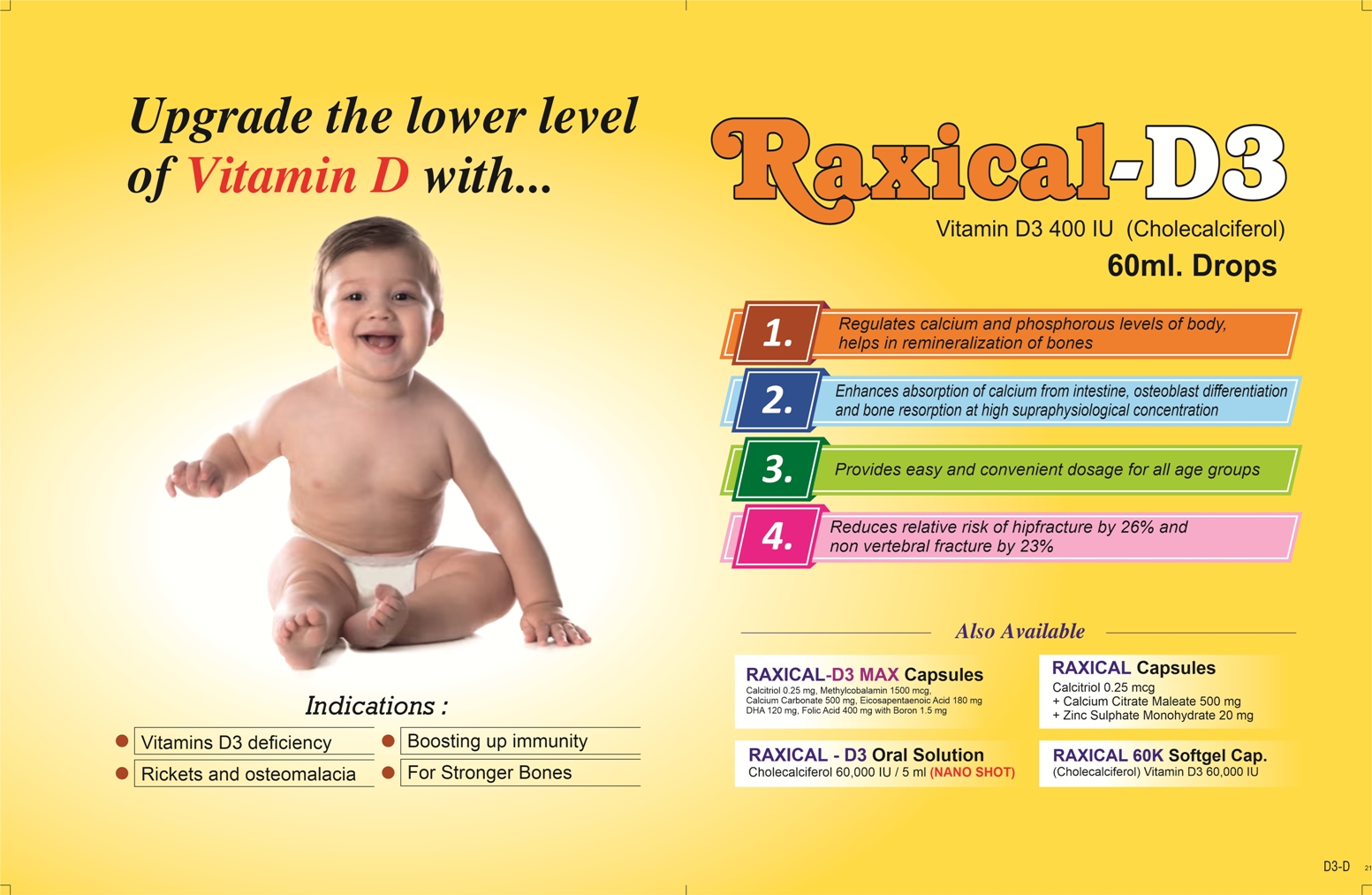 RAXICAL-D3 60 ml Drops