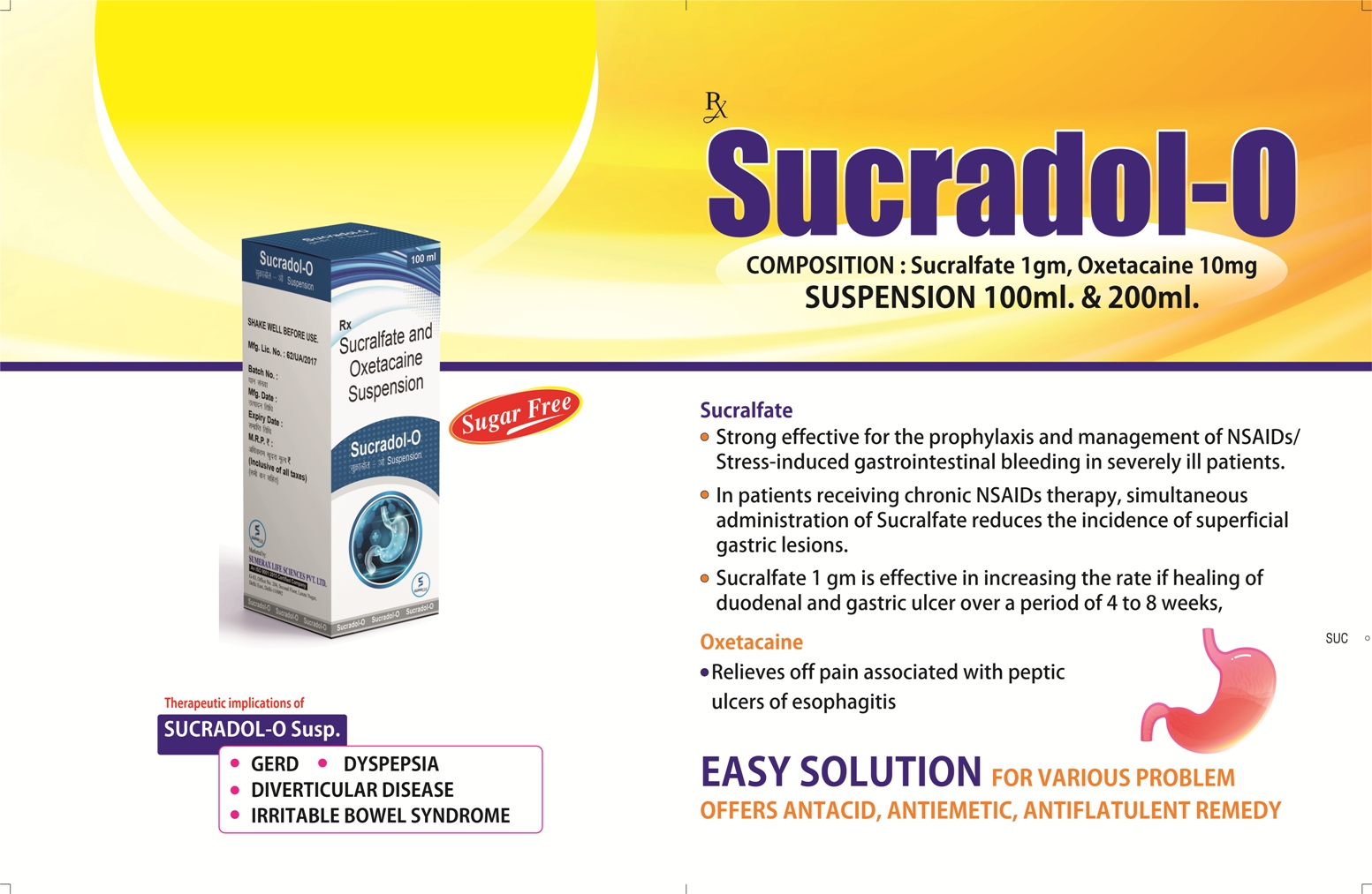 SUCRADOL-0 Suspension (Sugar Free)